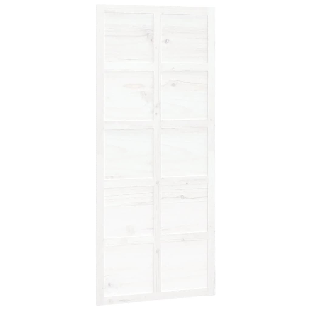vidaXL Barn Door White 90x1.8x214 cm Solid Wood Pine