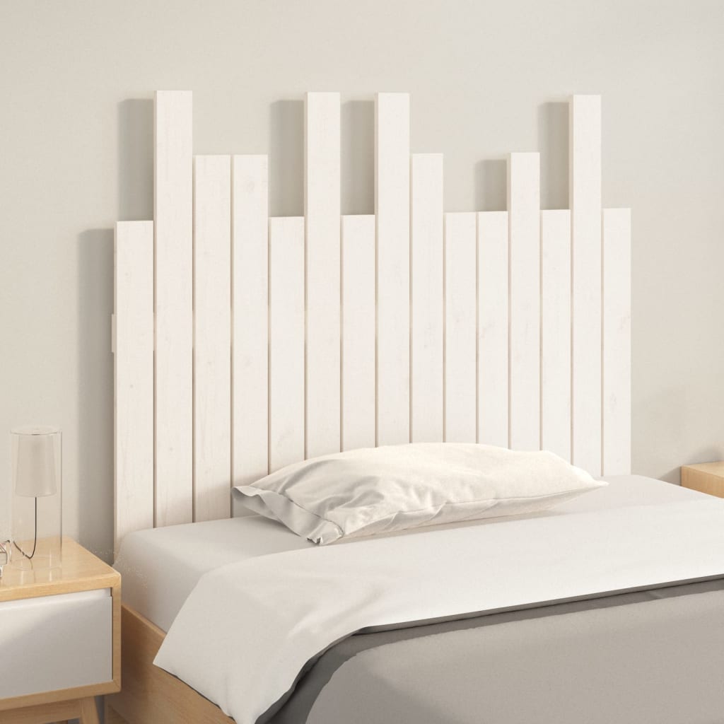 vidaXL Wall Headboard White 95.5 cm Solid Wood Pine