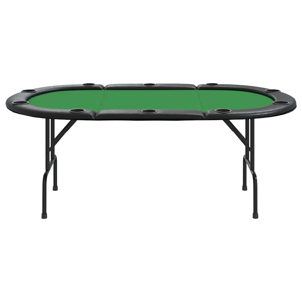vidaXL 10-Player Folding Poker Table Green 207x106x76 cm