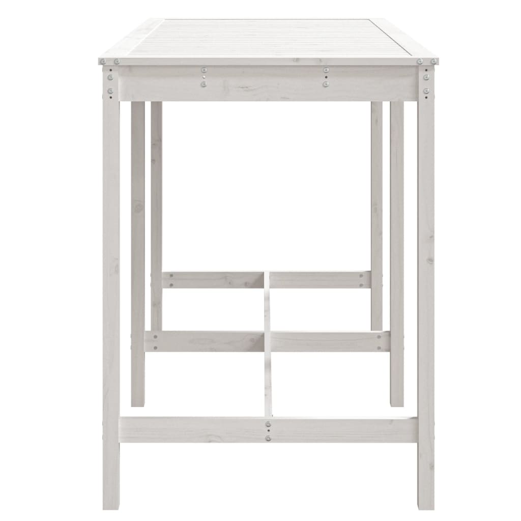 vidaXL Garden Table White 159.5x82.5x110 cm Solid Wood Pine