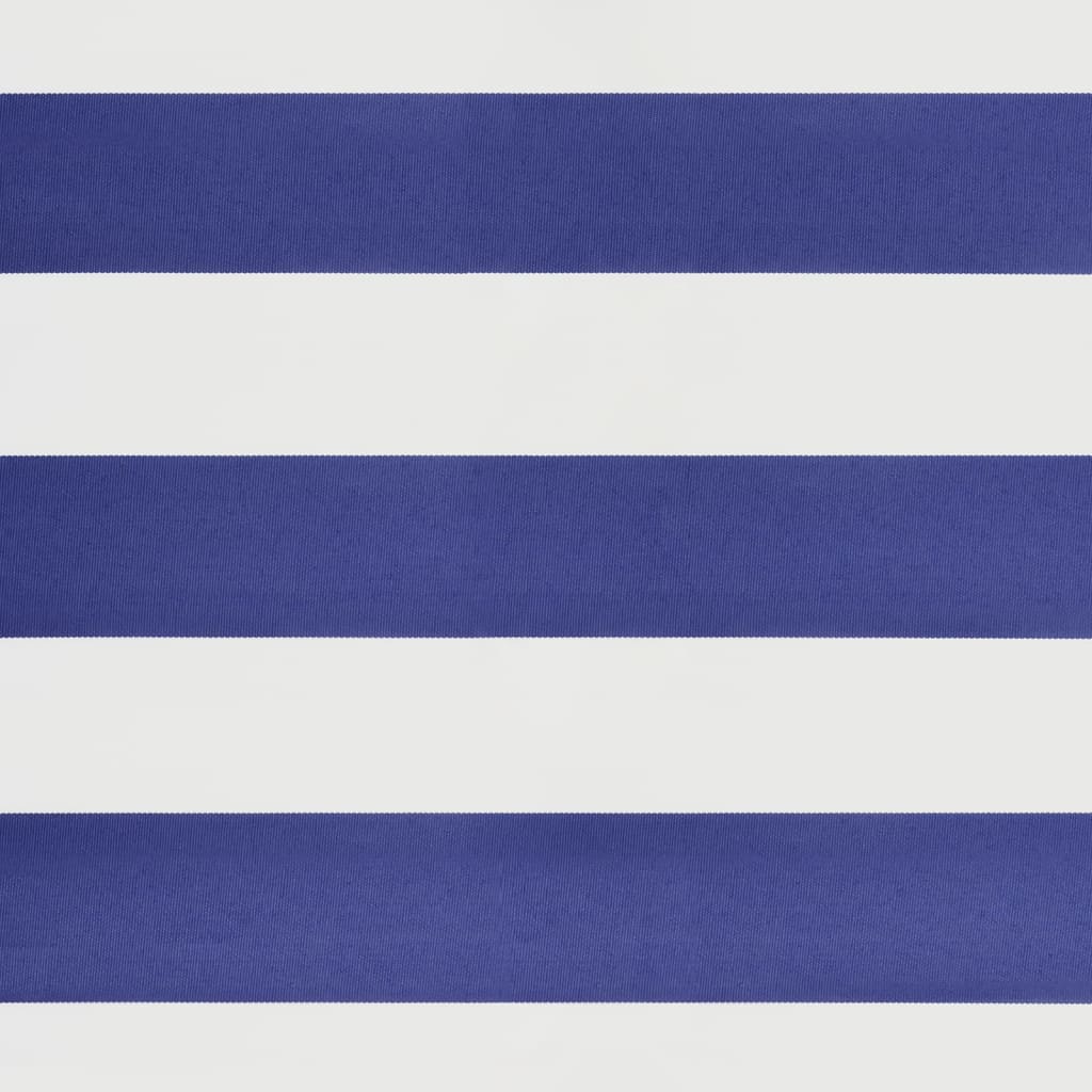 vidaXL Retractable Awning Blue and White 4x3 m Fabric and Aluminium