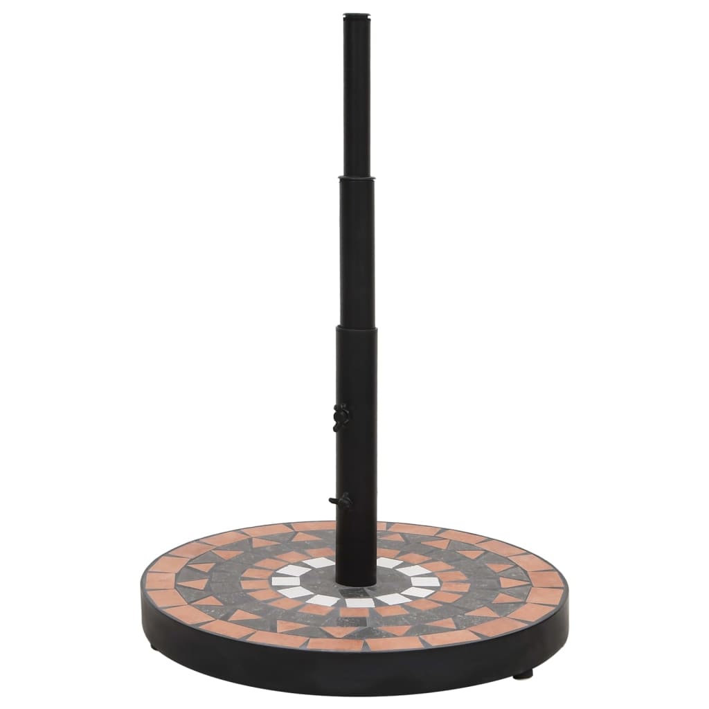 vidaXL Parasol Base Terracotta and White Round 12 kg