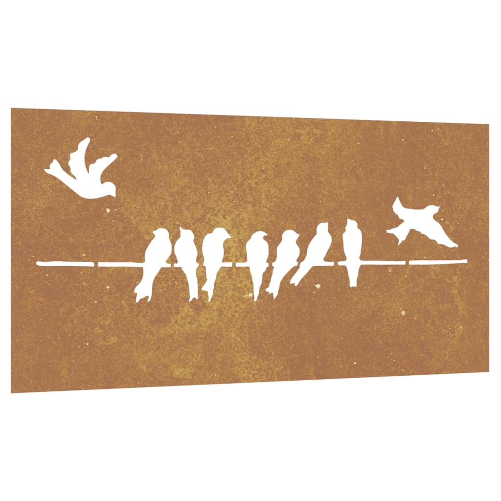 vidaXL Garden Wall Decoration 105x55 cm Corten Steel Bird Design