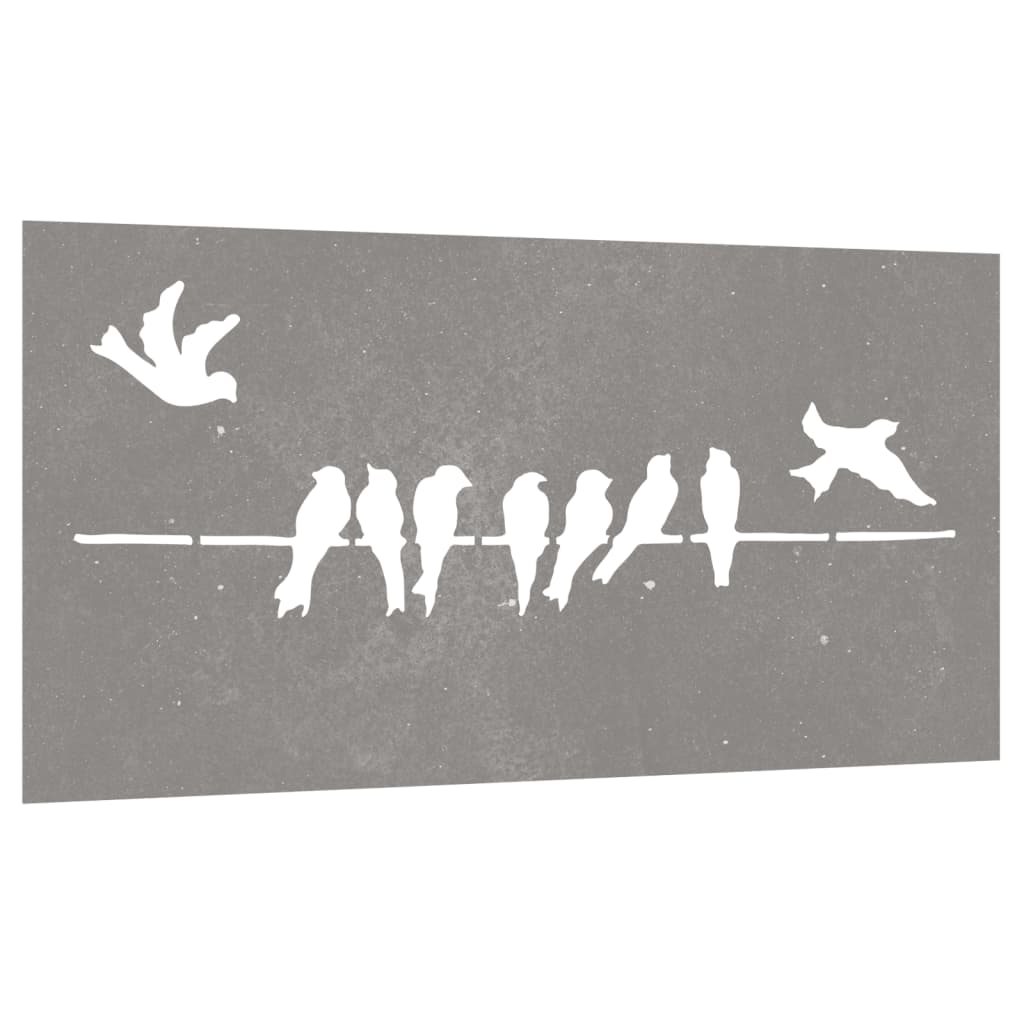 vidaXL Garden Wall Decoration 105x55 cm Corten Steel Bird Design