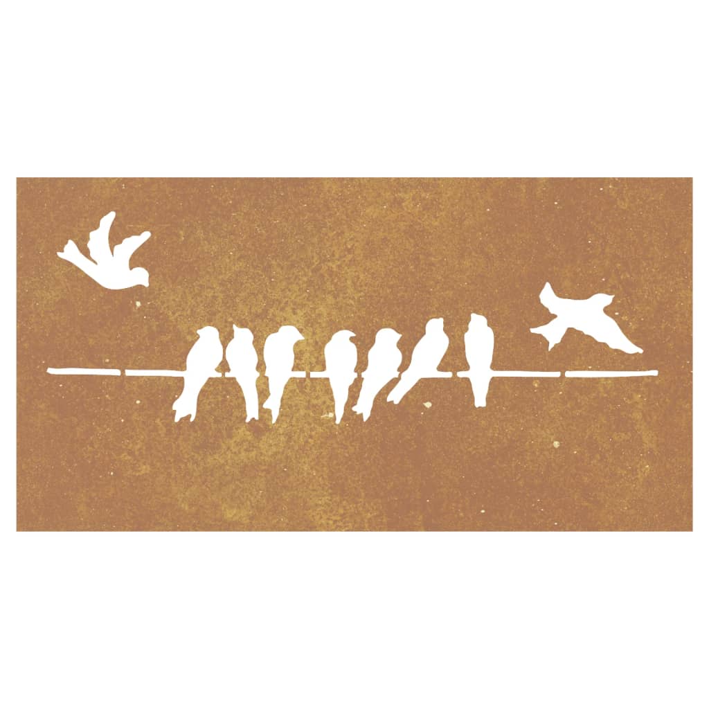 vidaXL Garden Wall Decoration 105x55 cm Corten Steel Bird Design