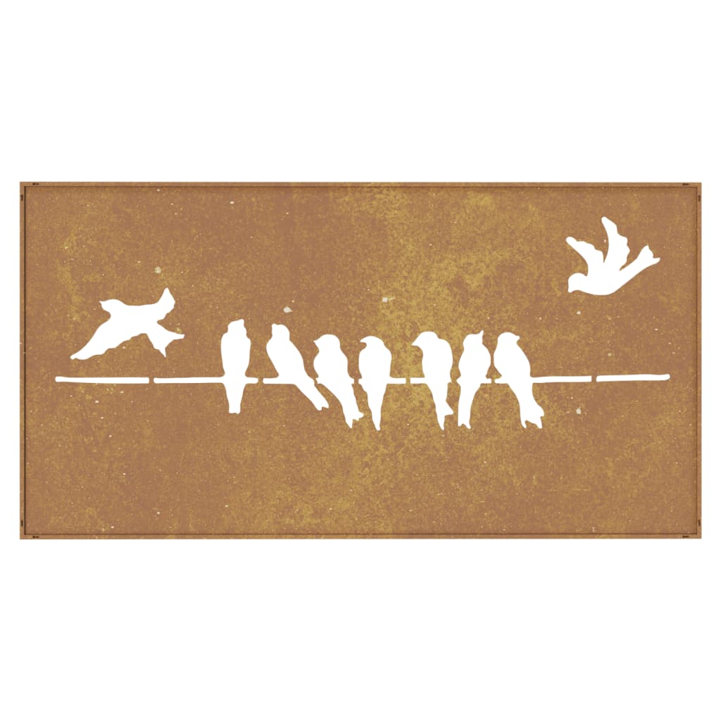 vidaXL Garden Wall Decoration 105x55 cm Corten Steel Bird Design