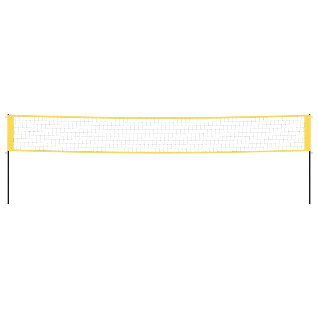 vidaXL Badminton Net Yellow and Black 600x155 cm PE Fabric