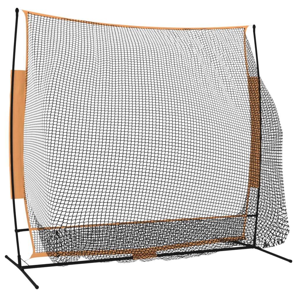 vidaXL Golf Practice Net Black and Orange 215x107x216 cm Polyester