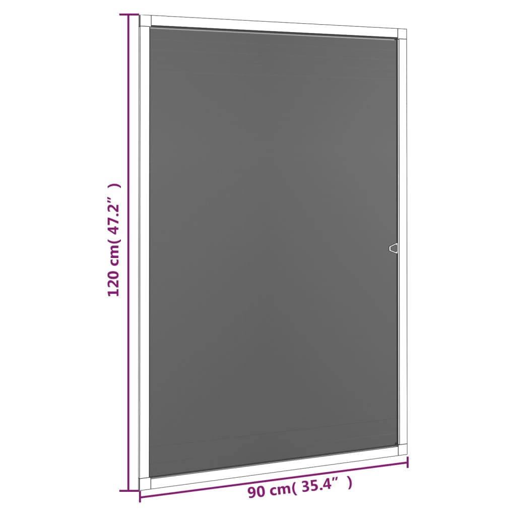 vidaXL Insect Screen for Windows White 90x120 cm