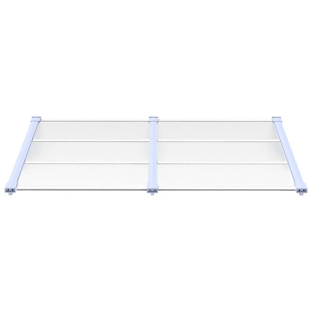 vidaXL Door Canopy Grey and Transparent 152.5x90 cm Polycarbonate