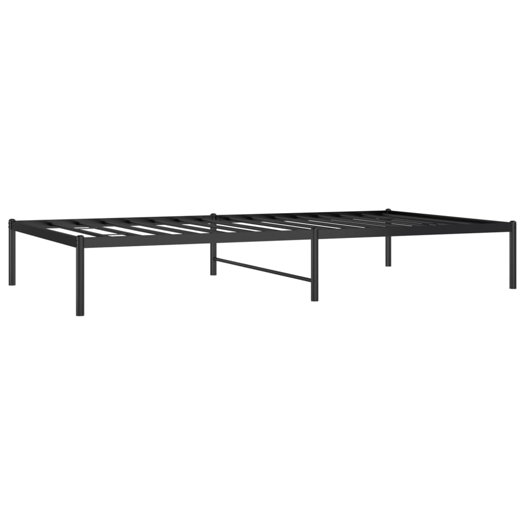 vidaXL Metal Bed Frame without Mattress Black 107x203 cm King Single