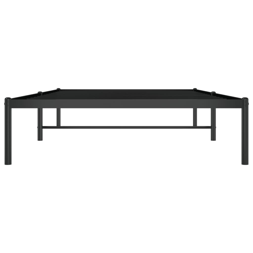 vidaXL Metal Bed Frame without Mattress Black 107x203 cm King Single
