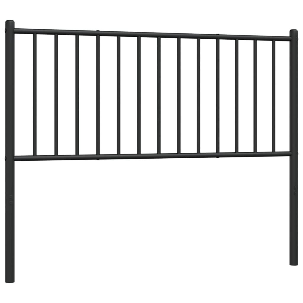 vidaXL Metal Headboard Black 107 cm King Single