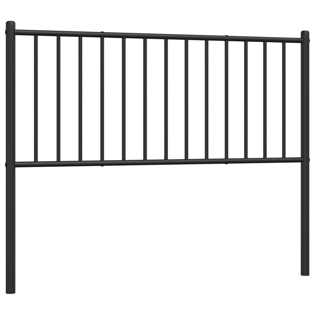 vidaXL Metal Headboard Black 107 cm King Single