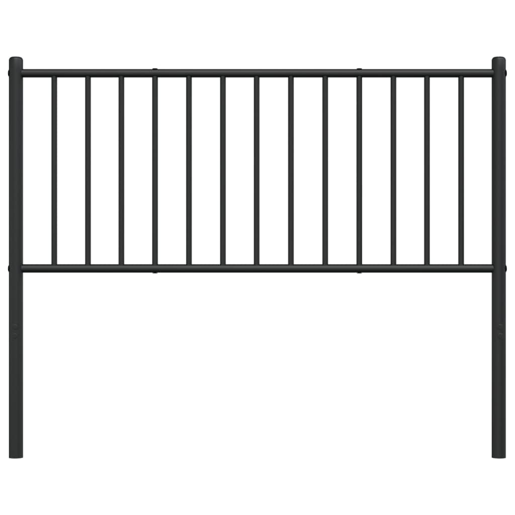vidaXL Metal Headboard Black 107 cm King Single