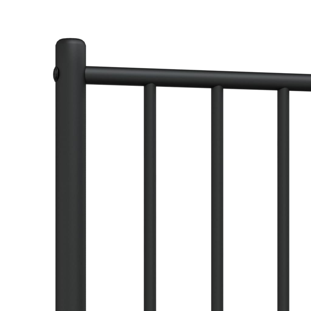 vidaXL Metal Headboard Black 107 cm King Single