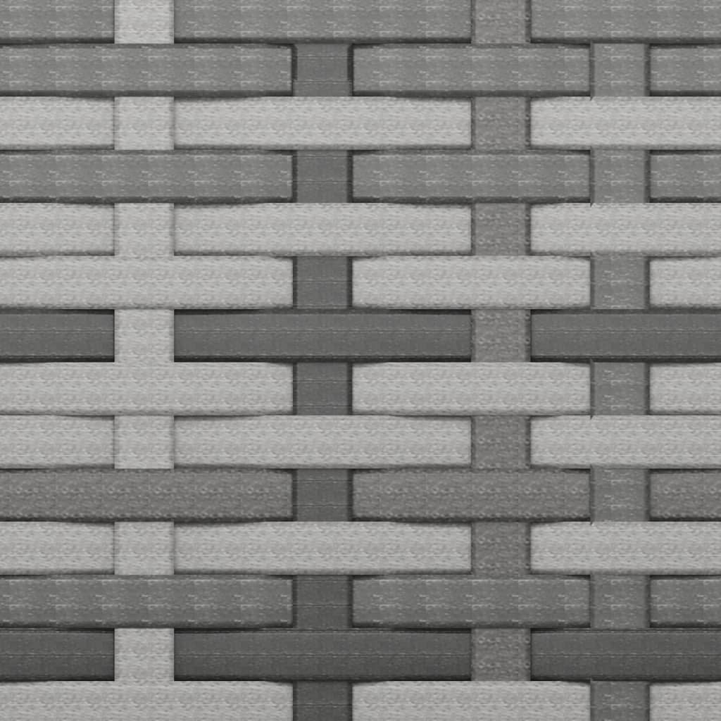 vidaXL Garden Footstools with Cushions 4 pcs Grey Poly Rattan