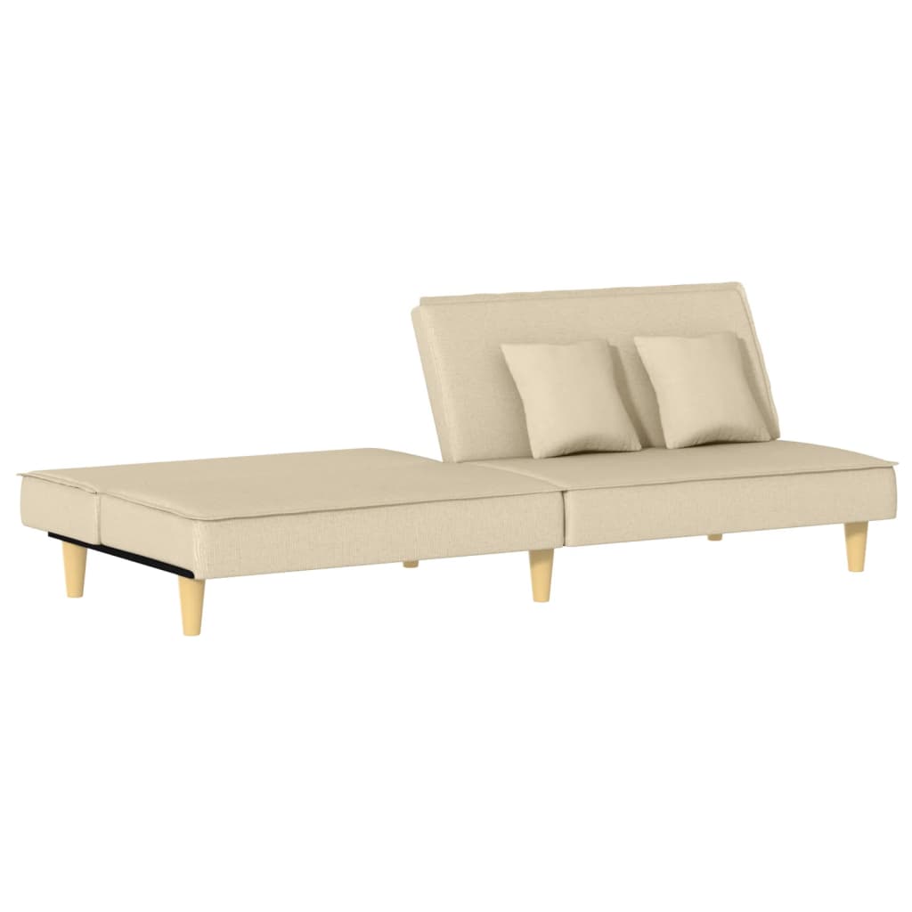 vidaXL Sofa Bed Cream Fabric