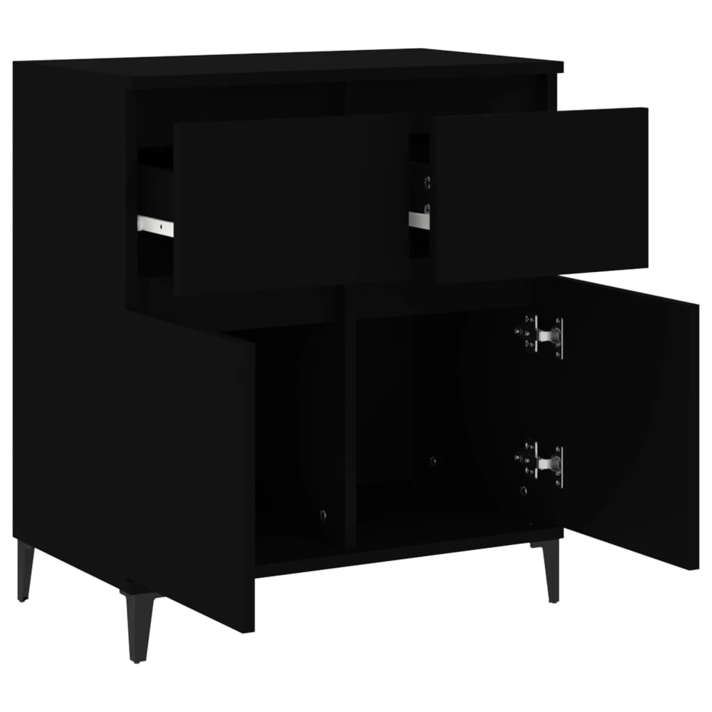 vidaXL Sideboard Black 60x35x70 cm Engineered Wood