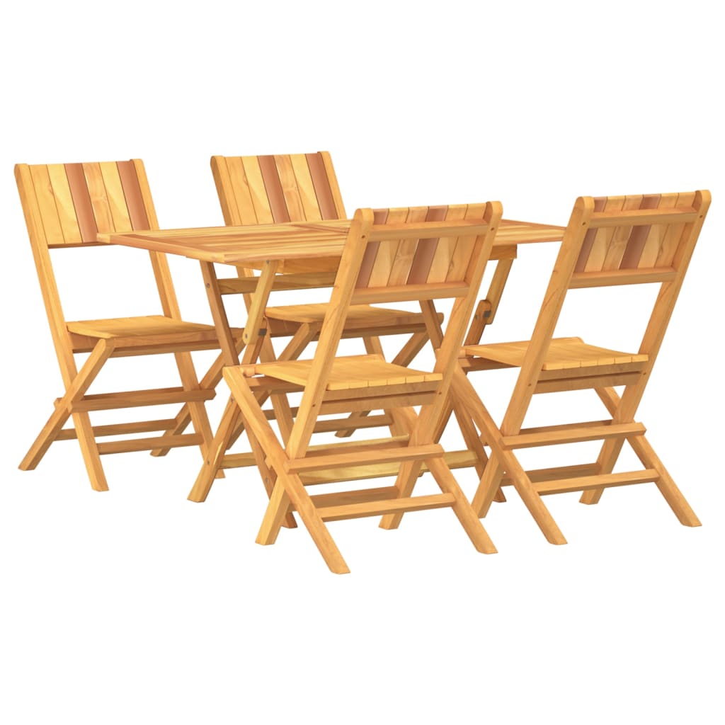 vidaXL 5 Piece Garden Dining Set Solid Wood Teak