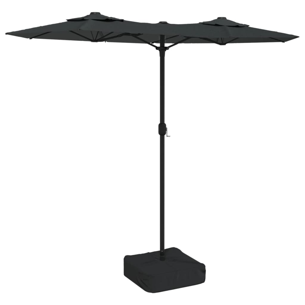vidaXL Double-Head Garden Parasol Anthracite 316x240 cm