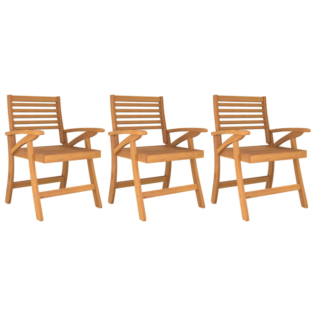 vidaXL Garden Chairs 3 pcs 58x58x87 cm Solid Wood Acacia