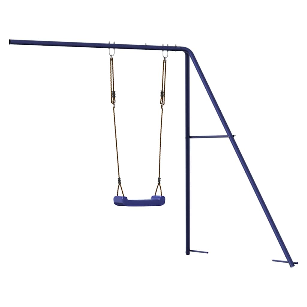 vidaXL Slide and Swing for Playhouse Blue Polypropylene