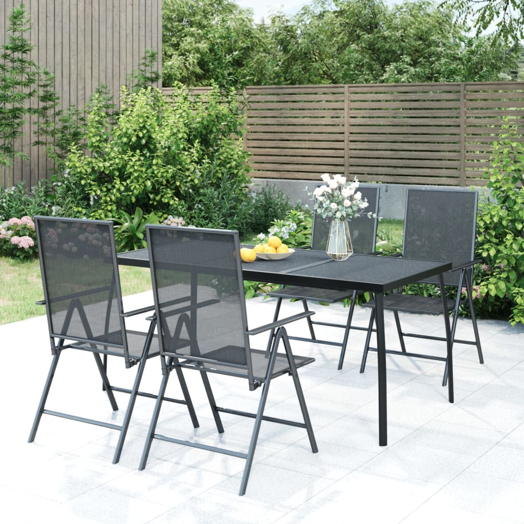 vidaXL Garden Table Anthracite 165x80x72 cm Steel Mesh