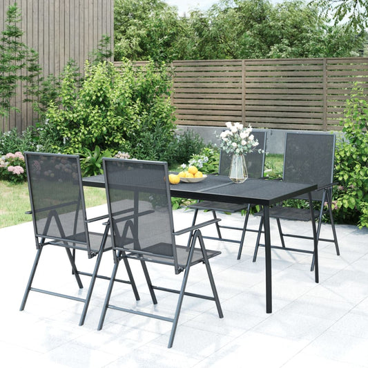 vidaXL Garden Table Anthracite 165x80x72 cm Steel Mesh