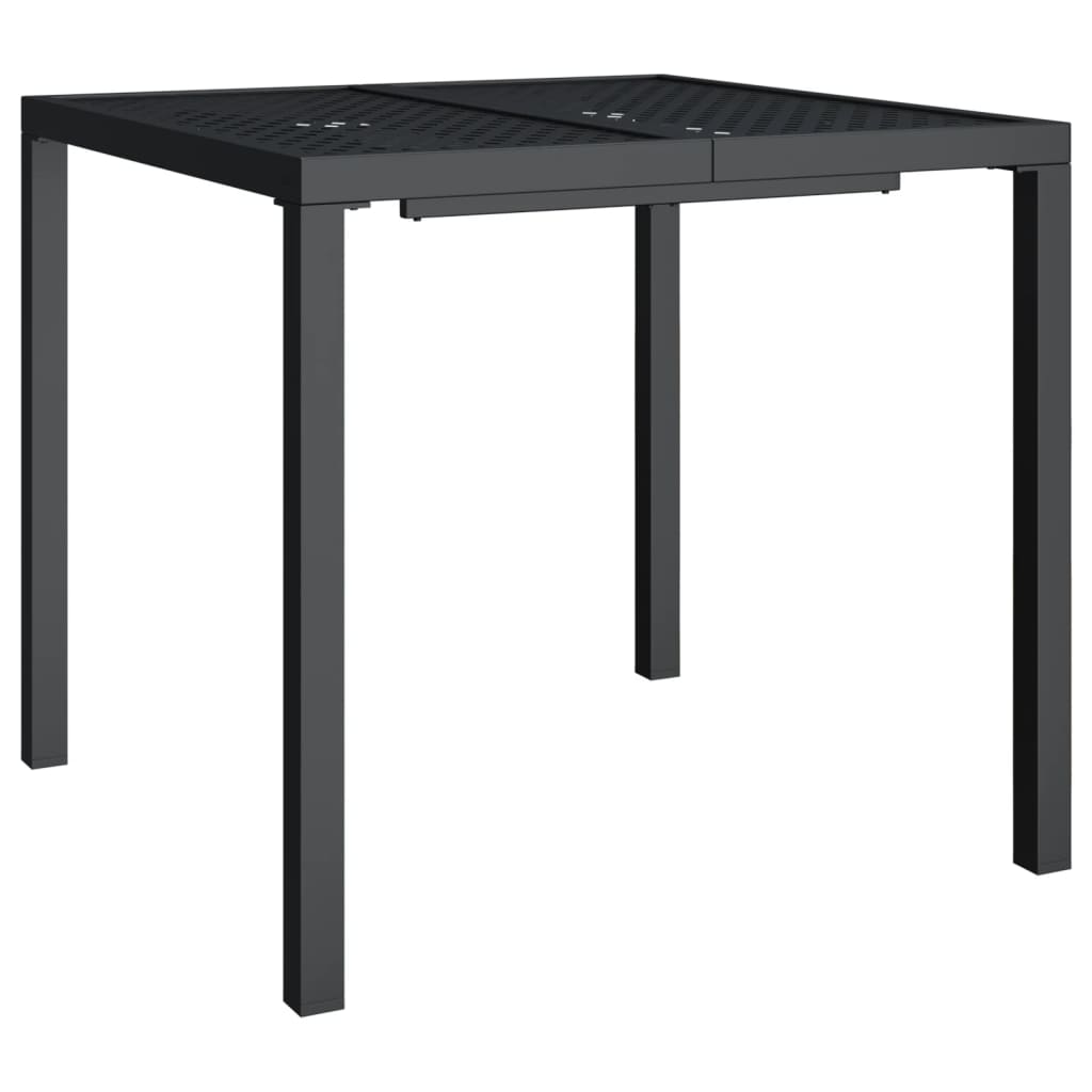 vidaXL Garden Table Anthracite 80x80x72 cm Steel