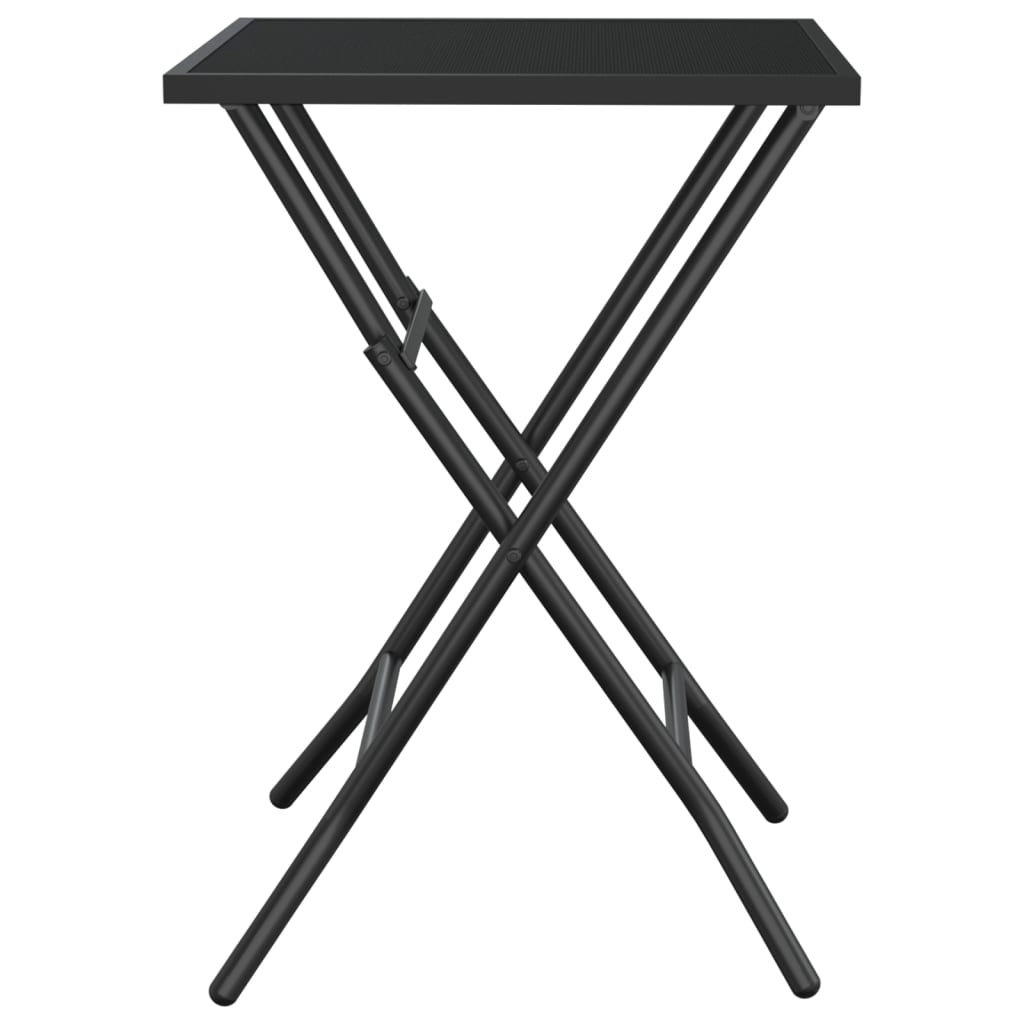 vidaXL Folding Garden Table Anthracite 50x50x72 cm Steel Mesh
