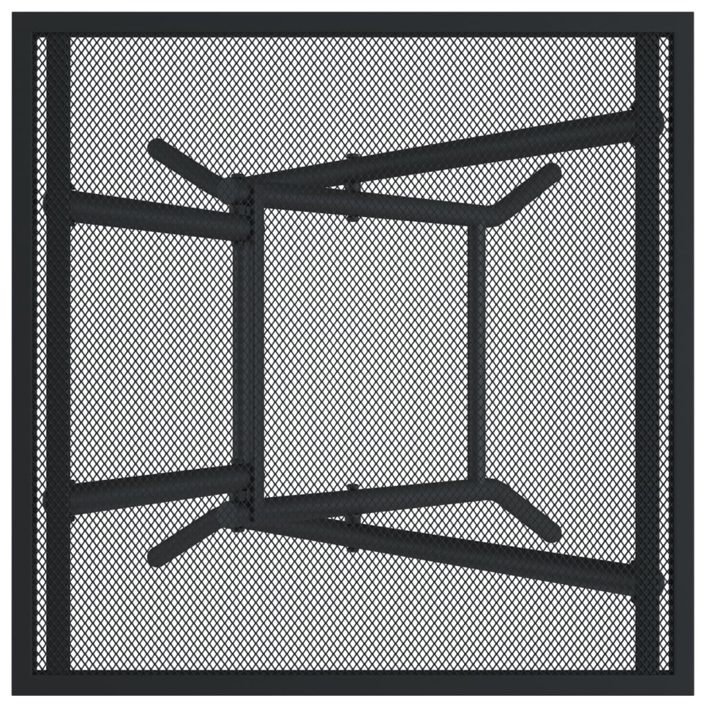 vidaXL Folding Garden Table Anthracite 50x50x72 cm Steel Mesh