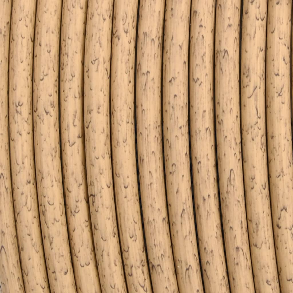 vidaXL 3 Piece Garden Lounge Set with Dark Grey Cushions Poly Rattan