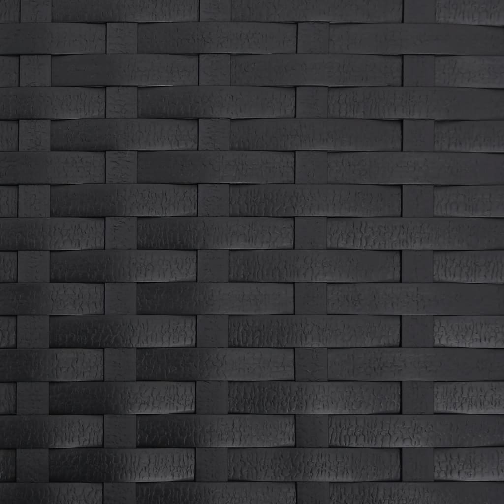 vidaXL Garden Chair with Footstool Black Poly Rattan