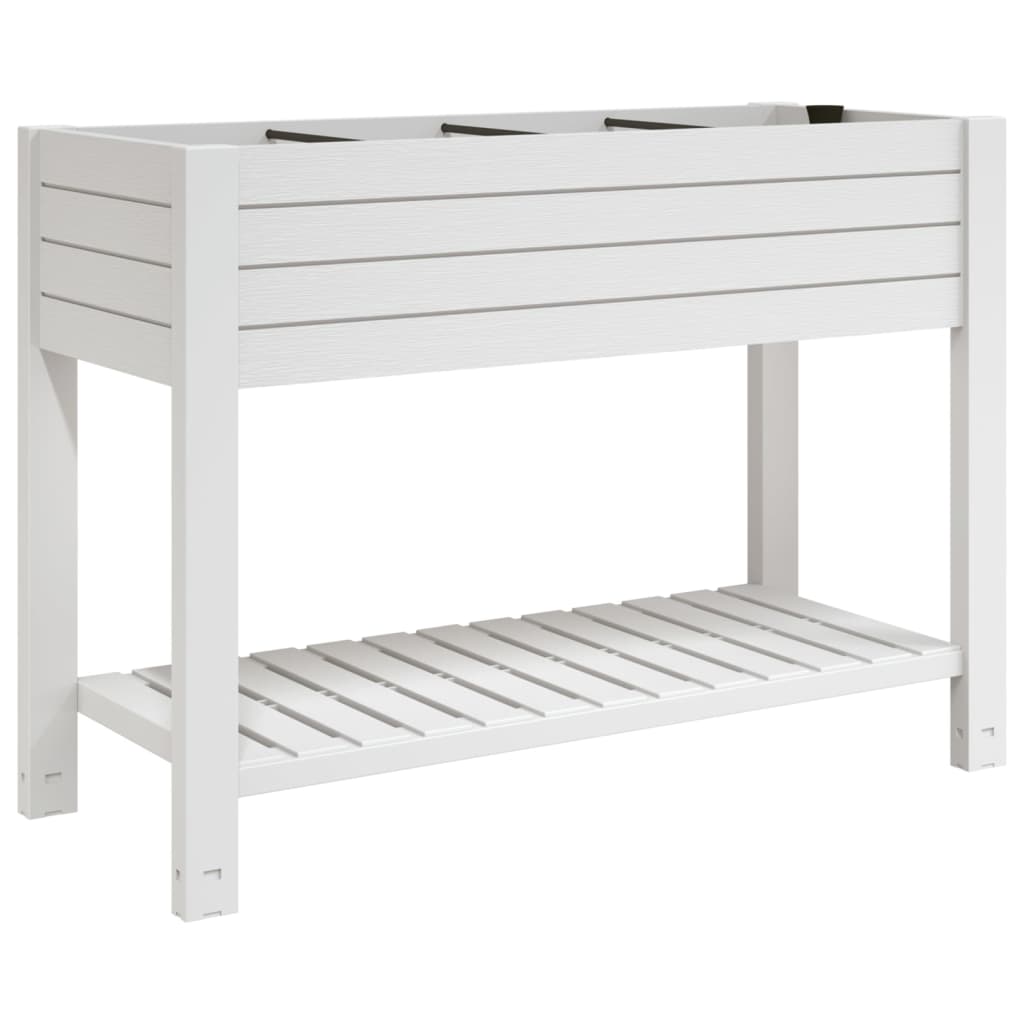 vidaXL Garden Raised Bed White 110x45x79 cm Polypropylene