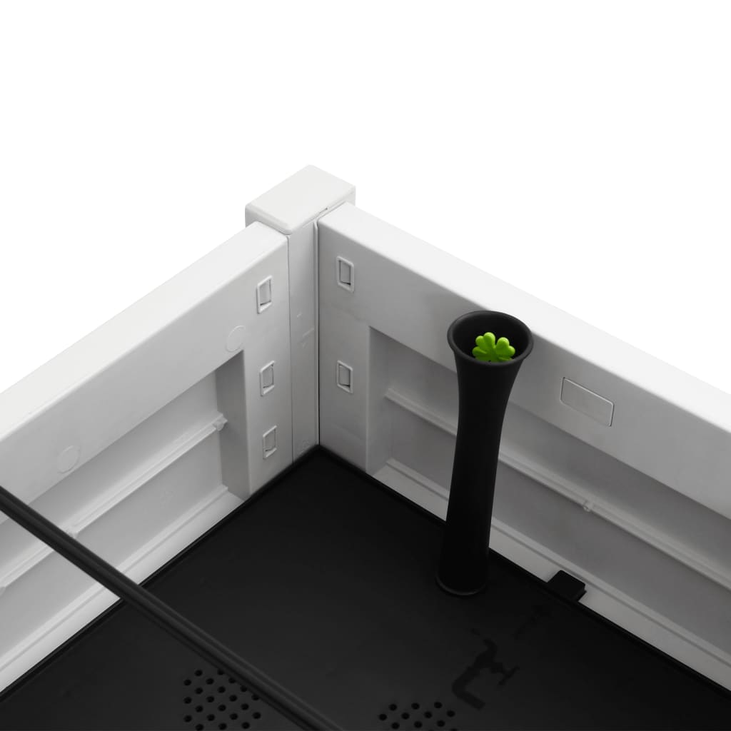 vidaXL Garden Raised Bed White 110x45x79 cm Polypropylene