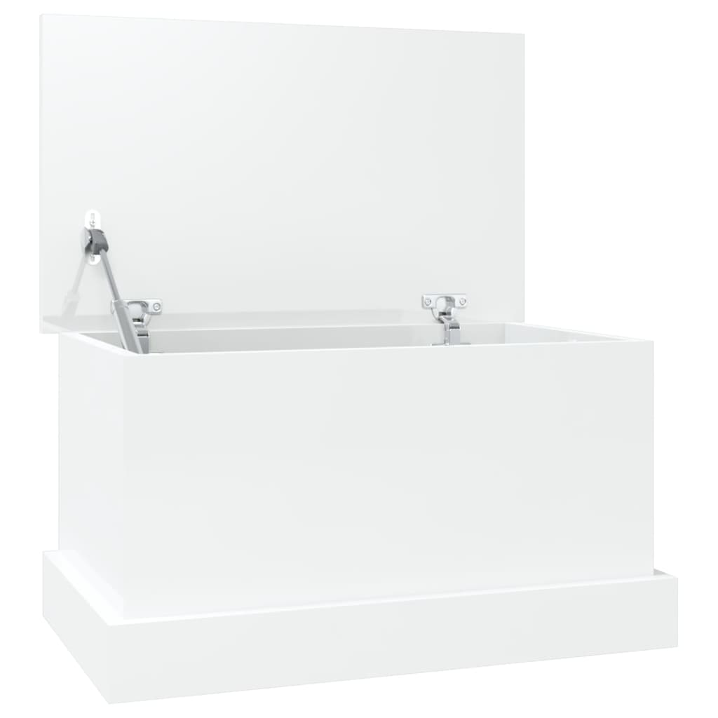 vidaXL Storage Box High Gloss White 50x30x28 cm Engineered Wood
