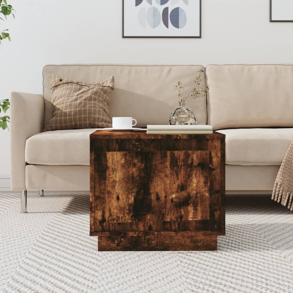 vidaXL Coffee Table Smoked Oak 51x50x44 cm Engineered Wood
