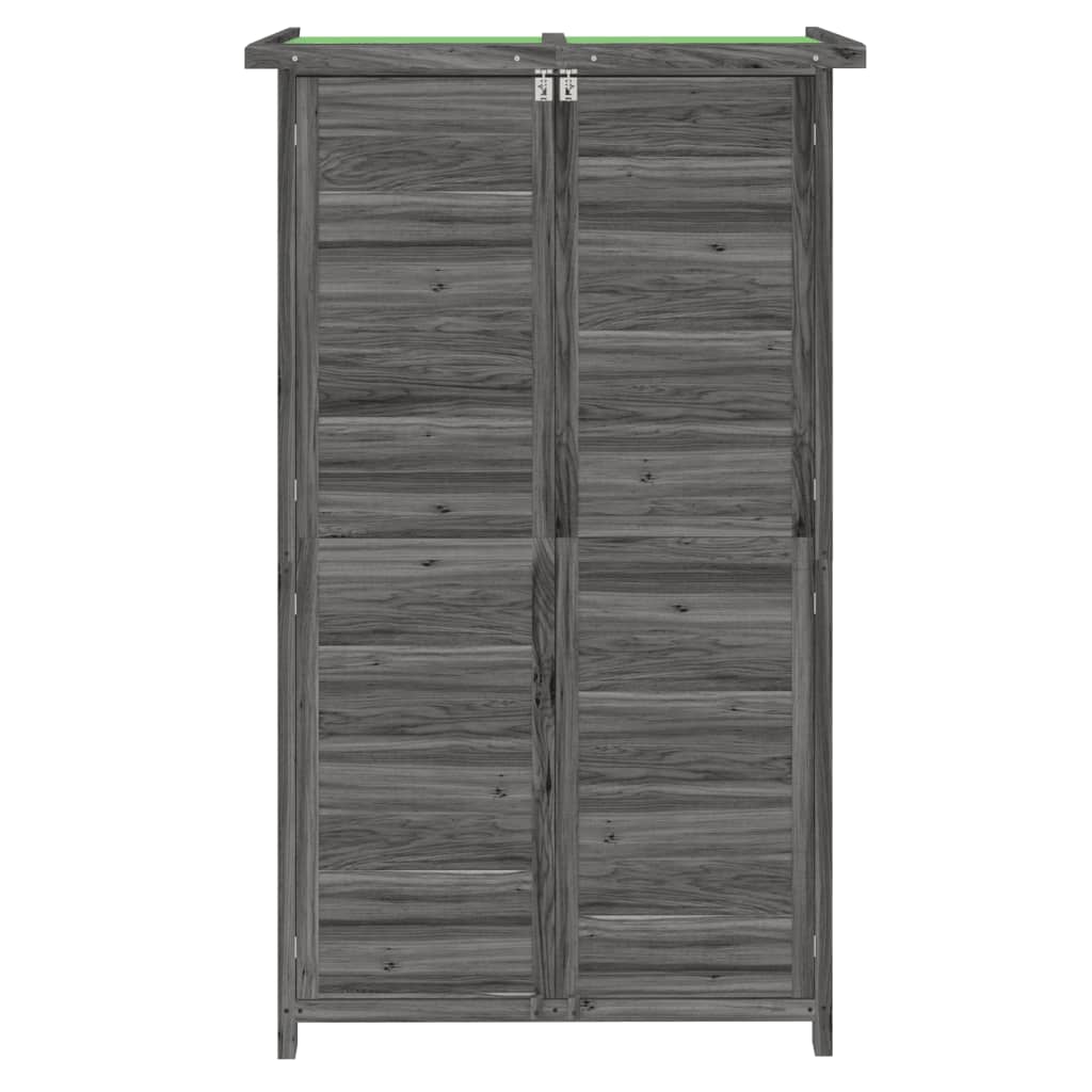 vidaXL Garden Tool Shed Grey 83x57x140 cm Solid Wood Pine