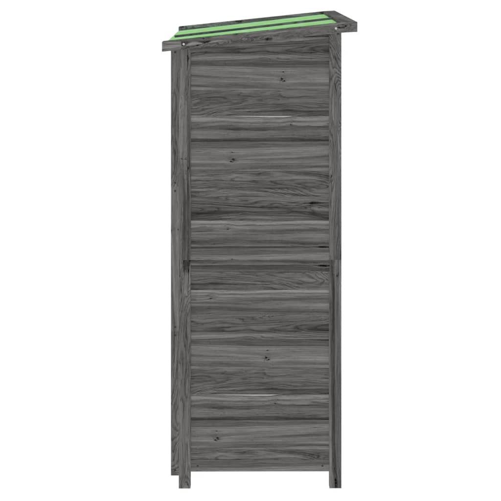 vidaXL Garden Tool Shed Grey 83x57x140 cm Solid Wood Pine