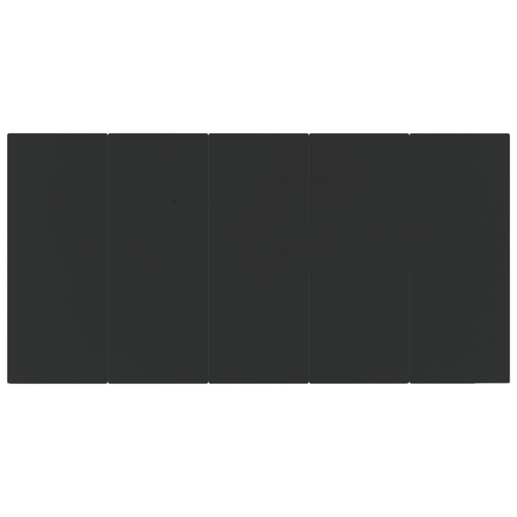 vidaXL 7 Piece Garden Dining Set with Cushions Black Poly Rattan