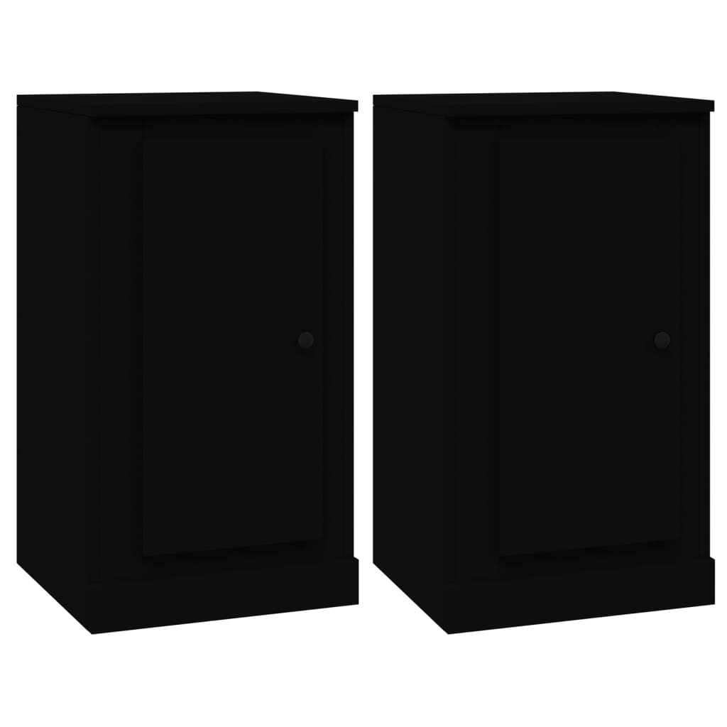 vidaXL Sideboards 3 pcs Black Engineered Wood