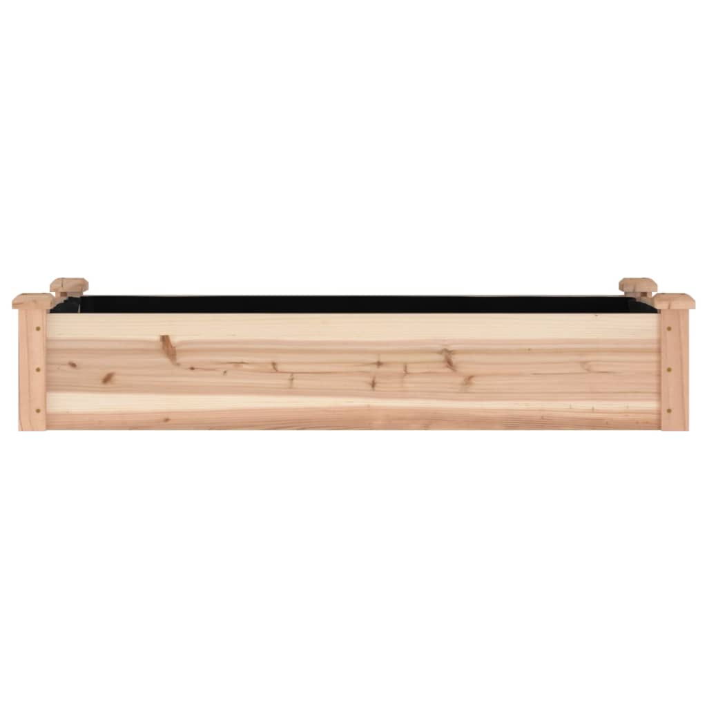 vidaXL Garden Raised Bed with Liner 120x45x25 cm Solid Wood Fir