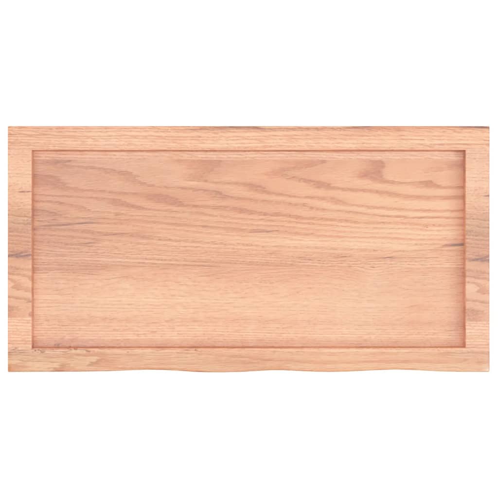 vidaXL Bathroom Countertop Light Brown 80x40x4 cm Treated Solid Wood