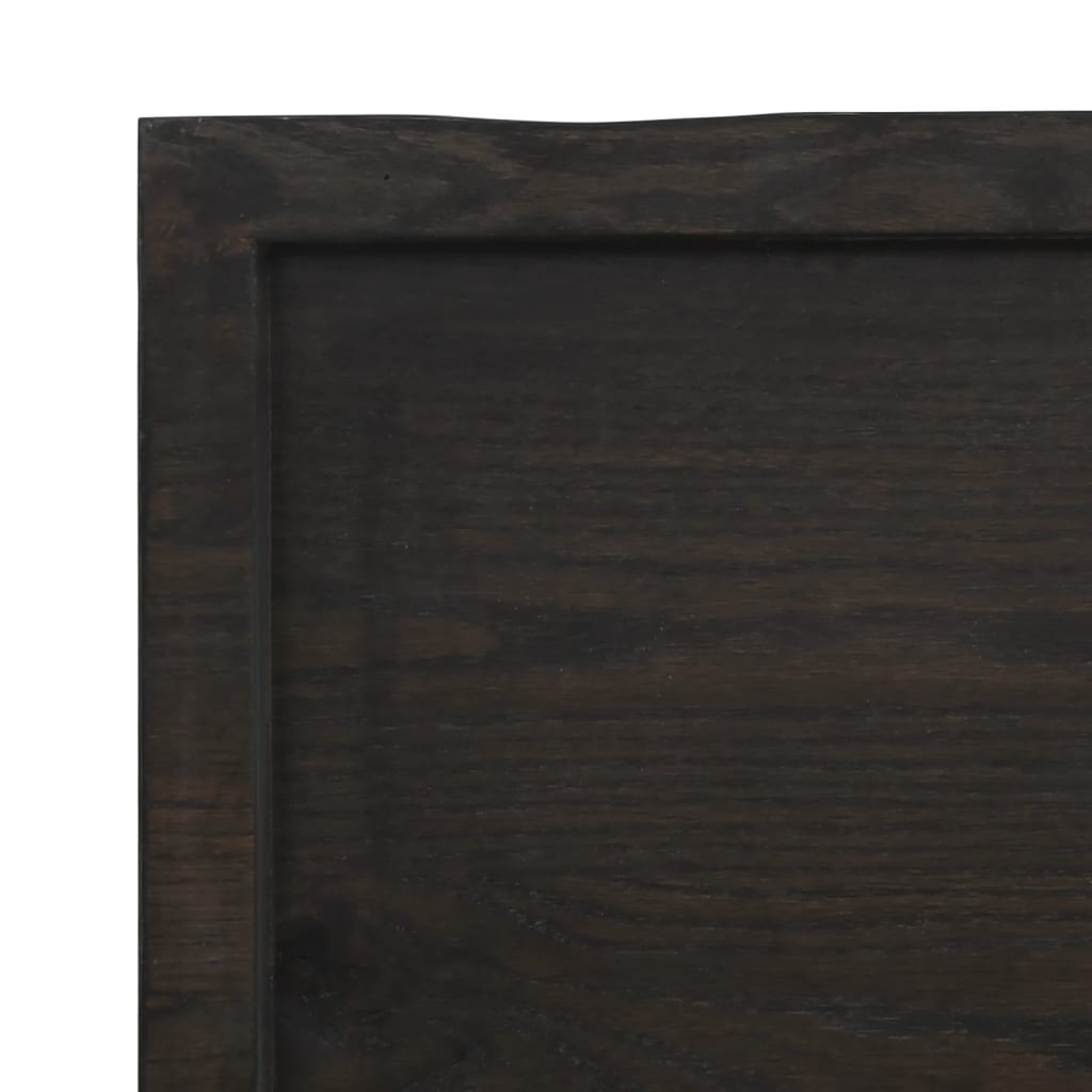 vidaXL Bathroom Countertop Dark Brown 140x60x4 cm Treated Solid Wood