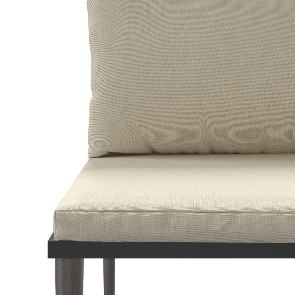 vidaXL 5 Piece Garden Lounge Set with Cushions Grey Poly Rattan