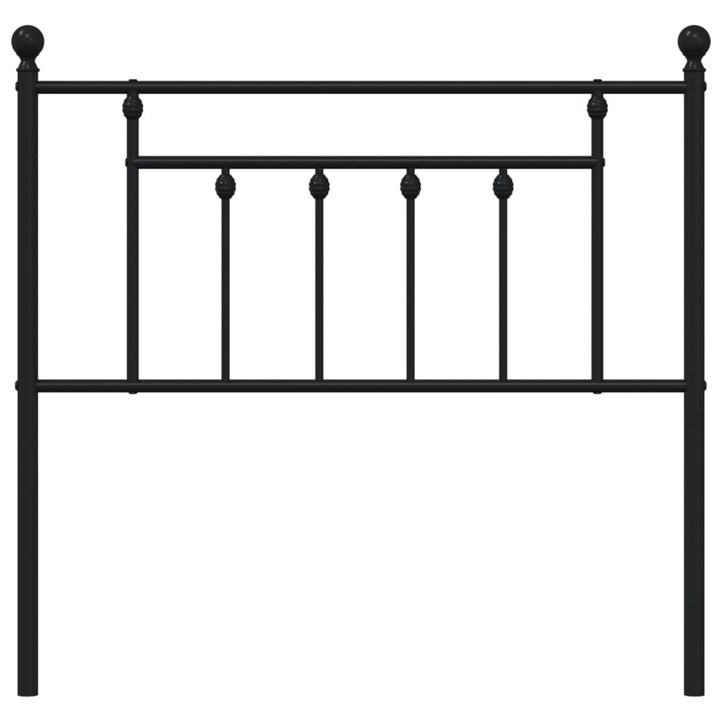 vidaXL Metal Headboard Black 90 cm