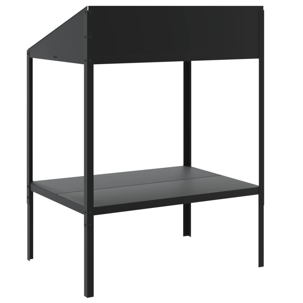 vidaXL Plant Stand Anthracite 75.5x54.5x100 cm Galvanised Steel