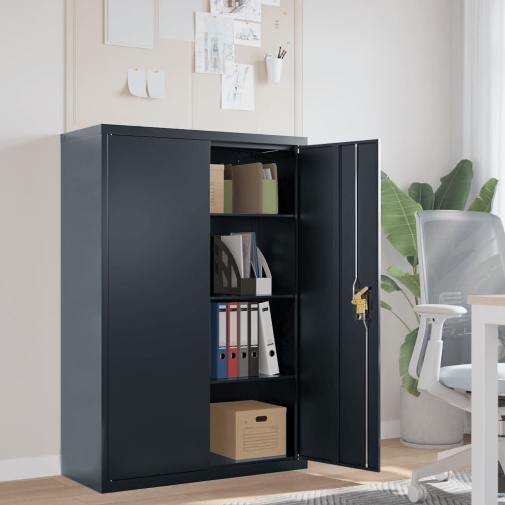 vidaXL File Cabinet Anthracite 90x40x140 cm Steel
