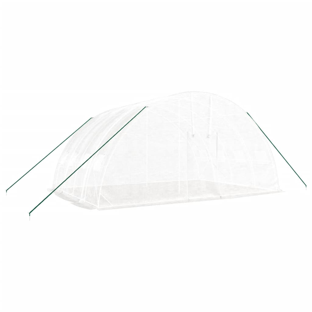 vidaXL Greenhouse with Steel Frame White 24 m² 6x4x2.85 m